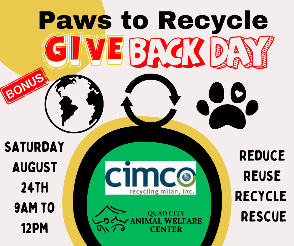 Paws to recycle event facebook post